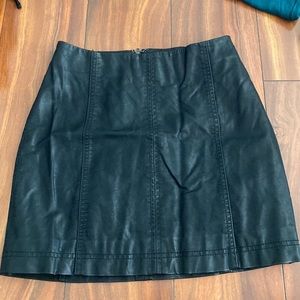 Free people leather skirt